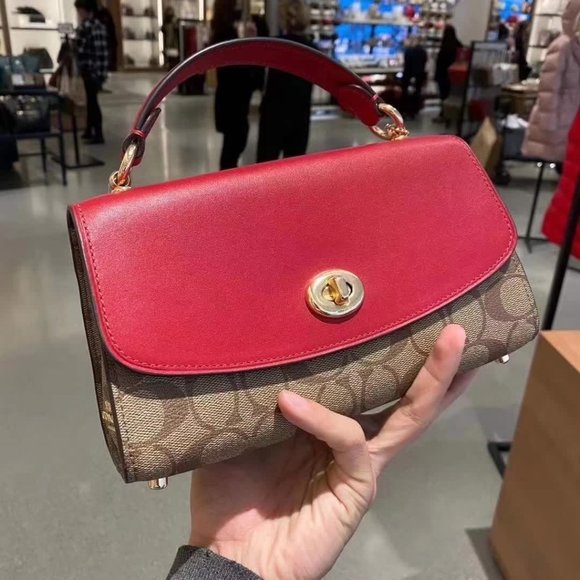 coach Tilly Satchel 23 In Signature Canvas C1439 - Picture 11 of 13